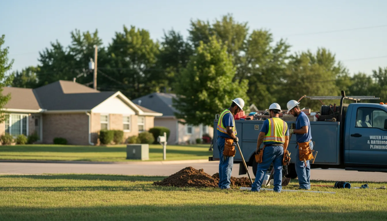 Residential water line and bathroom plumbing service in New Gloucester, ME